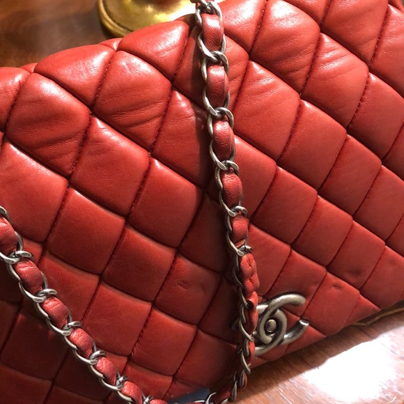 Chanel red leather handbag—- sold - Picture 6 of 8
